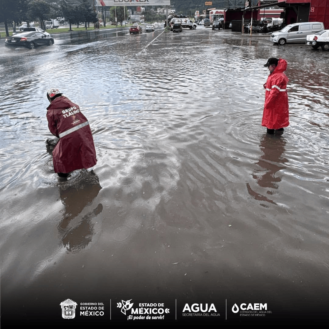 Lluvias y encharcamientos en municipios del norte del Estado de México