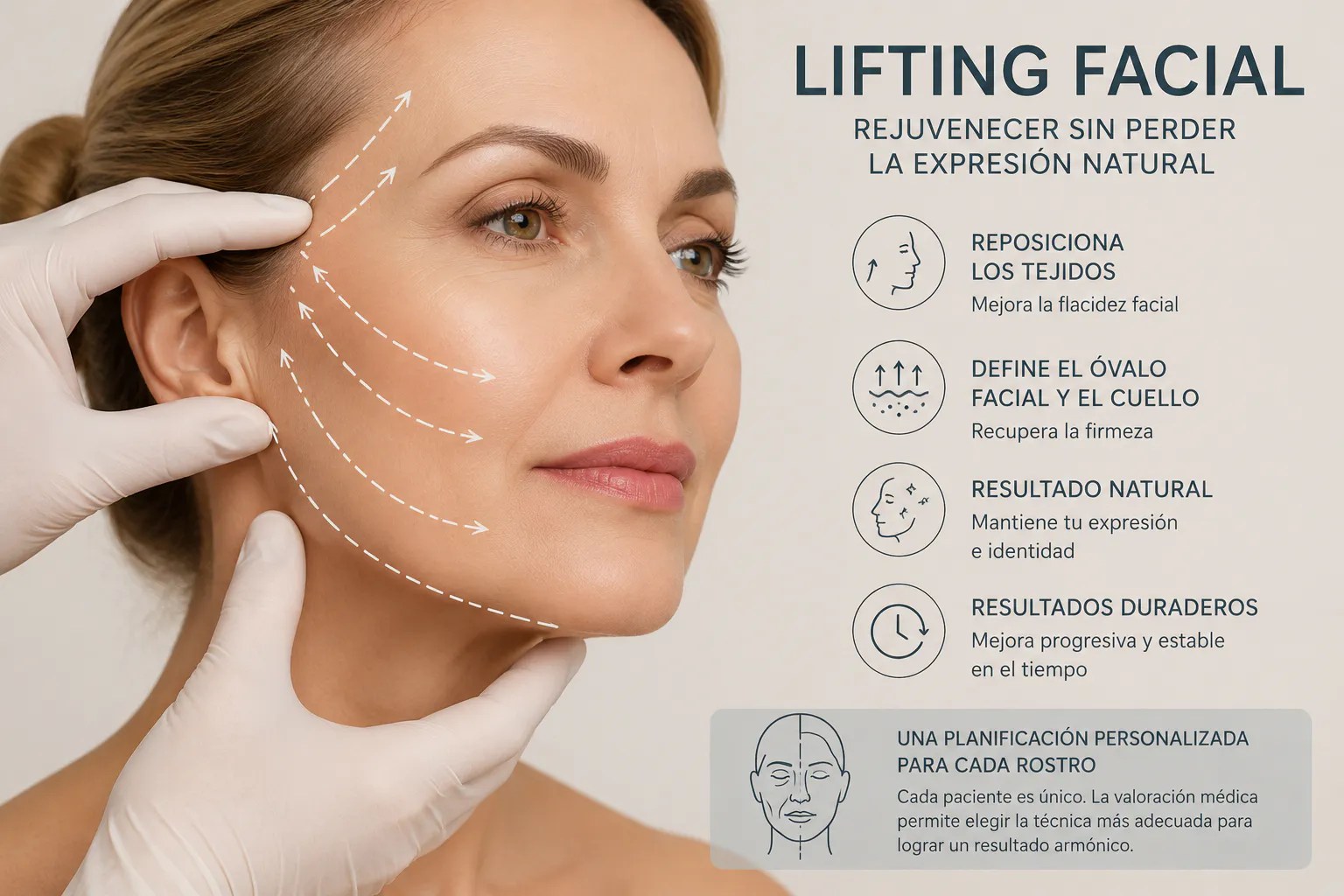 Rejuvenecer el rostro no significa cambiarlo. La cirugía facial actual apuesta por una planificación personalizada para mejorar la definición y la flacidez sin perder la identidad de cada paciente.