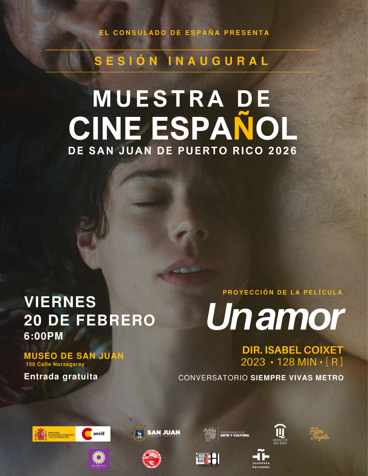 Consulado General de España inaugura la Muestra de Cine Español de Puerto Rico 2026 en el Museo de San Juan