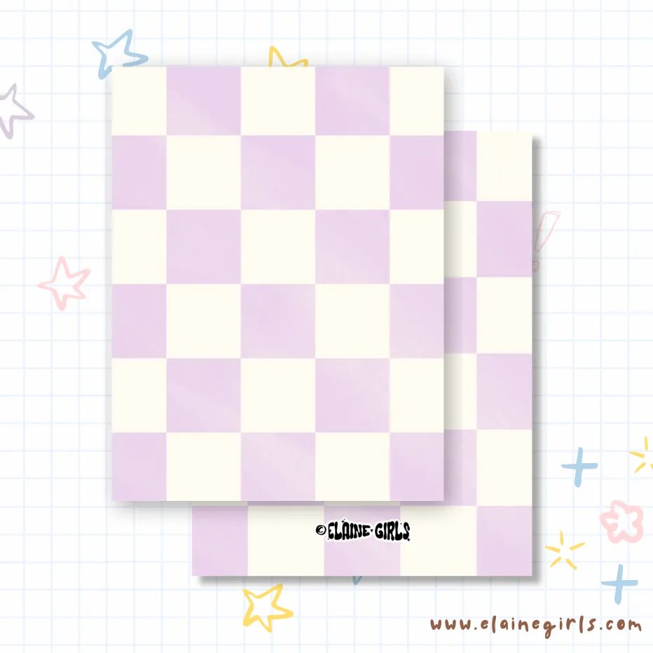 Lilac Checkered Greeting Card | Elaine Girls