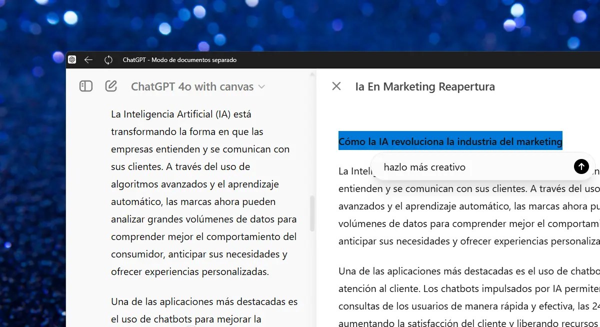 Canvas: La Nueva Actualización de ChatGPT