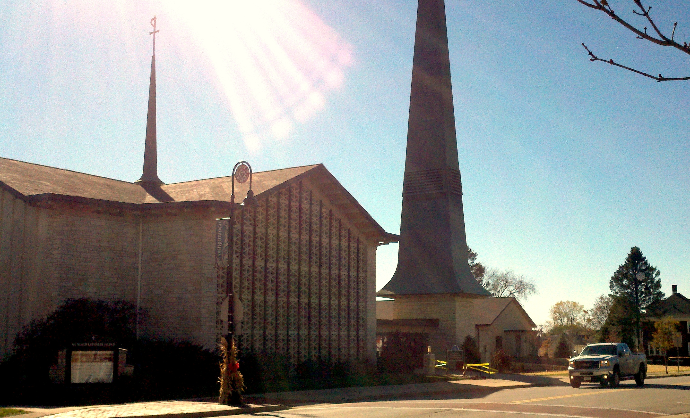 A beautiful fall day…our addition near completion Evangelical Lutheran Church of Mt. Horeb