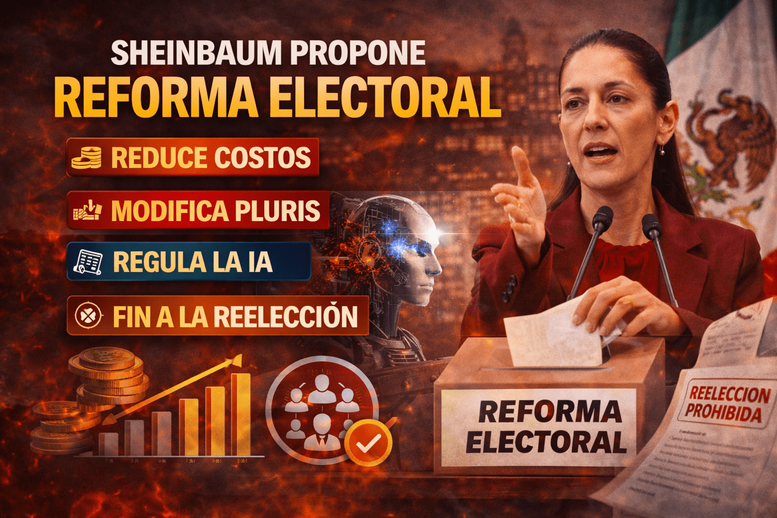 Sheinbaum presenta reforma electoral