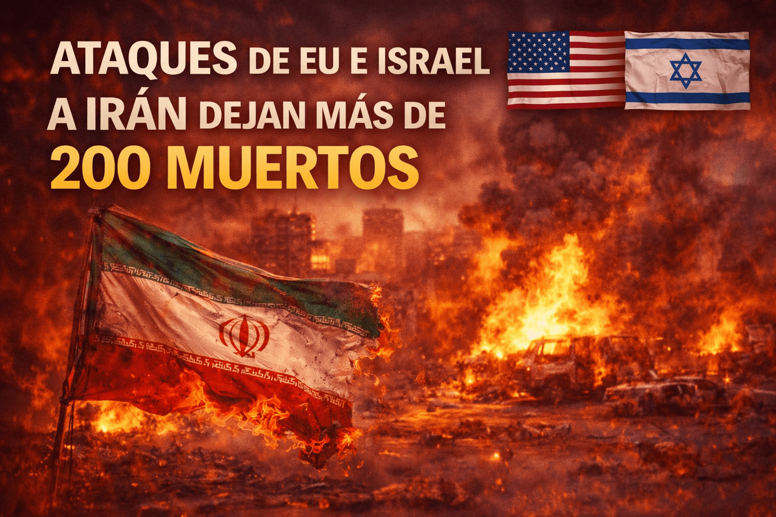 Ataques de Estados Unidos e Israel a Irán dejan más de 200 muertos