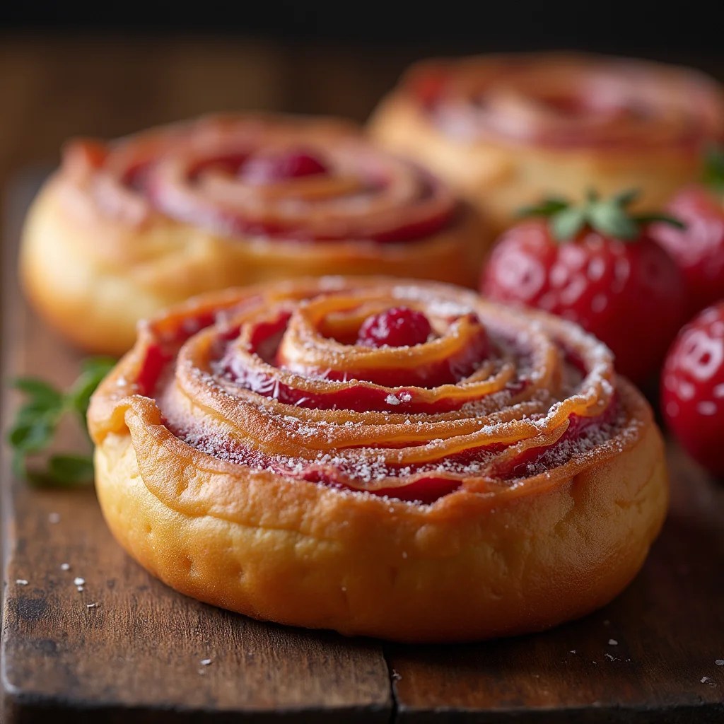 Raspberry cinnamon roll