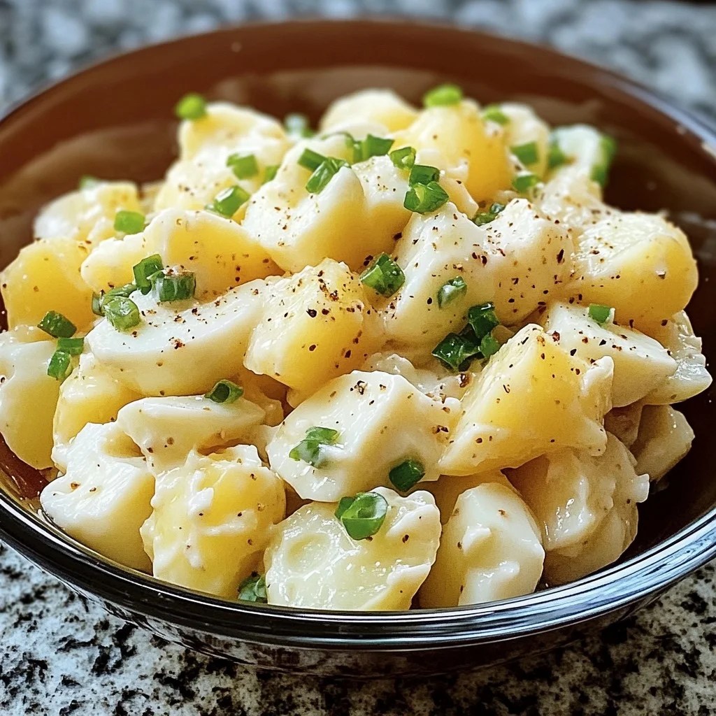 Classic old-fashioned potato salad with creamy dressing.