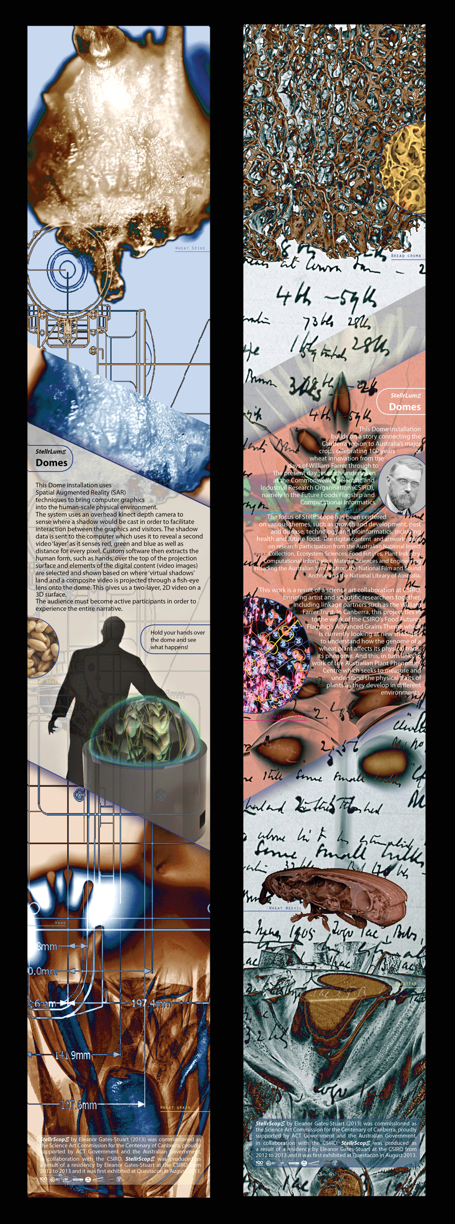 Information Panels for CSIRO Discovery Centre by Eleanor Gates-Stuart. Each panel is H: 271cm x W: 42.2 cm