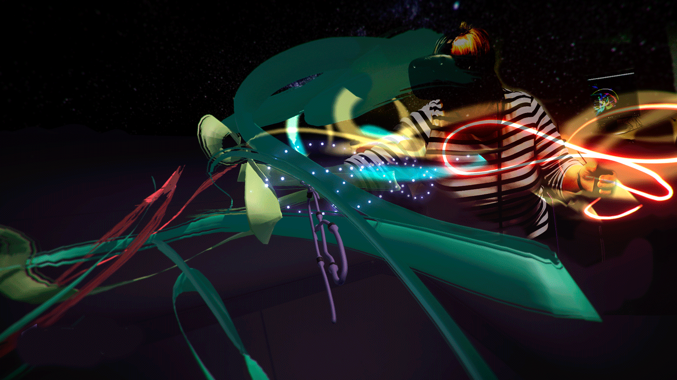 Artist, Eleanor Gates-Stuart Experimenting with Google Tilt Brush