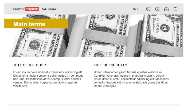 Free Responsive Captivate Template From Fastercourse Elearning - Premium Gradient Texture Gallery - Retina