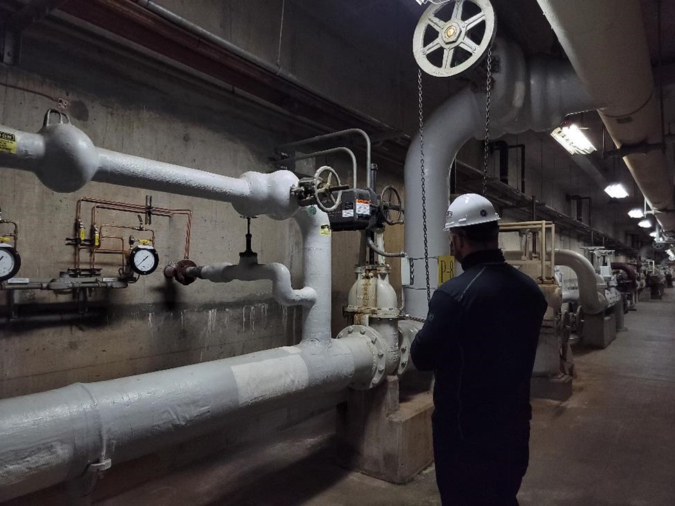 Industrial worker in a plant
