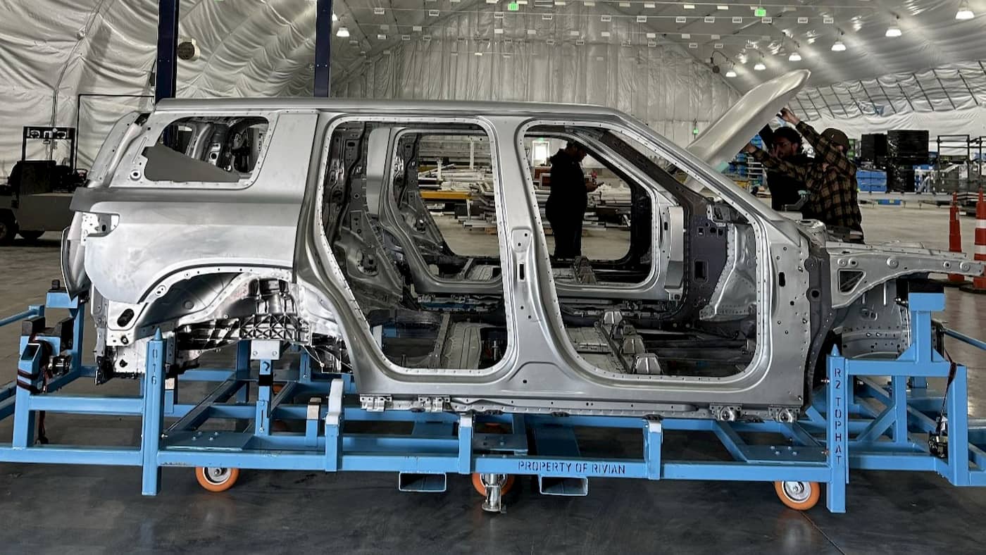 Rivian CEO shows off R2 body progress ahead of production
