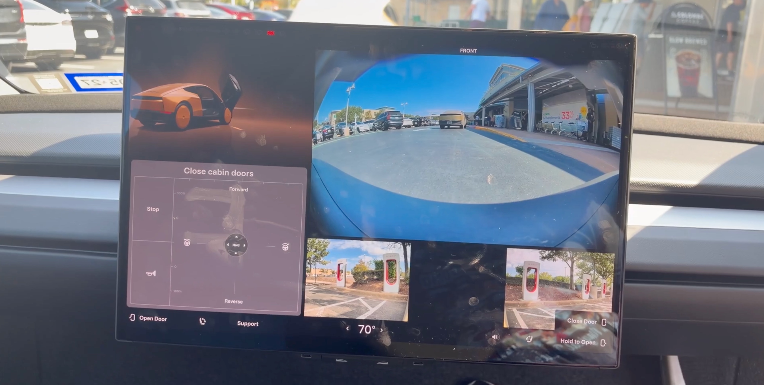 Tesla Cybercab joystick touch controls