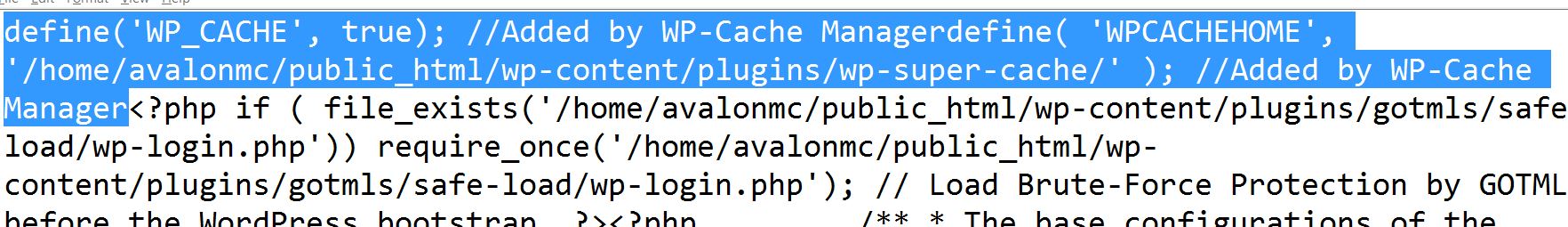Wp-config-remove-code