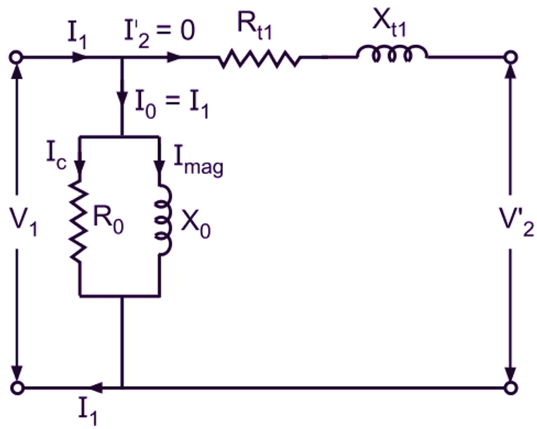 What Is Open Circuit Test Of Transformer Explanation Diagram Electricalworkbook