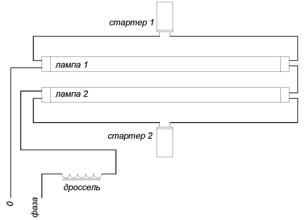 Double Fluorescent Lamp Circuit Diagram Circuit Diagram