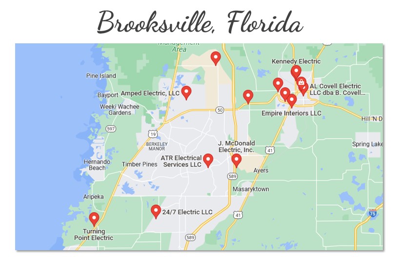 Brooksville FL Directory Of Electric Problems Map Brooksville FL 
