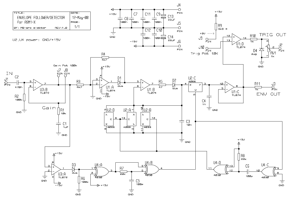 Electro Music Com Wiki Schematics Envelope Follower By