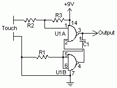 Touch switch schematic