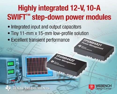Ti Unveils Industry S Smallest 12 V 10 A Dc Dc Step Down