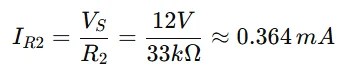 current through resistor R2
