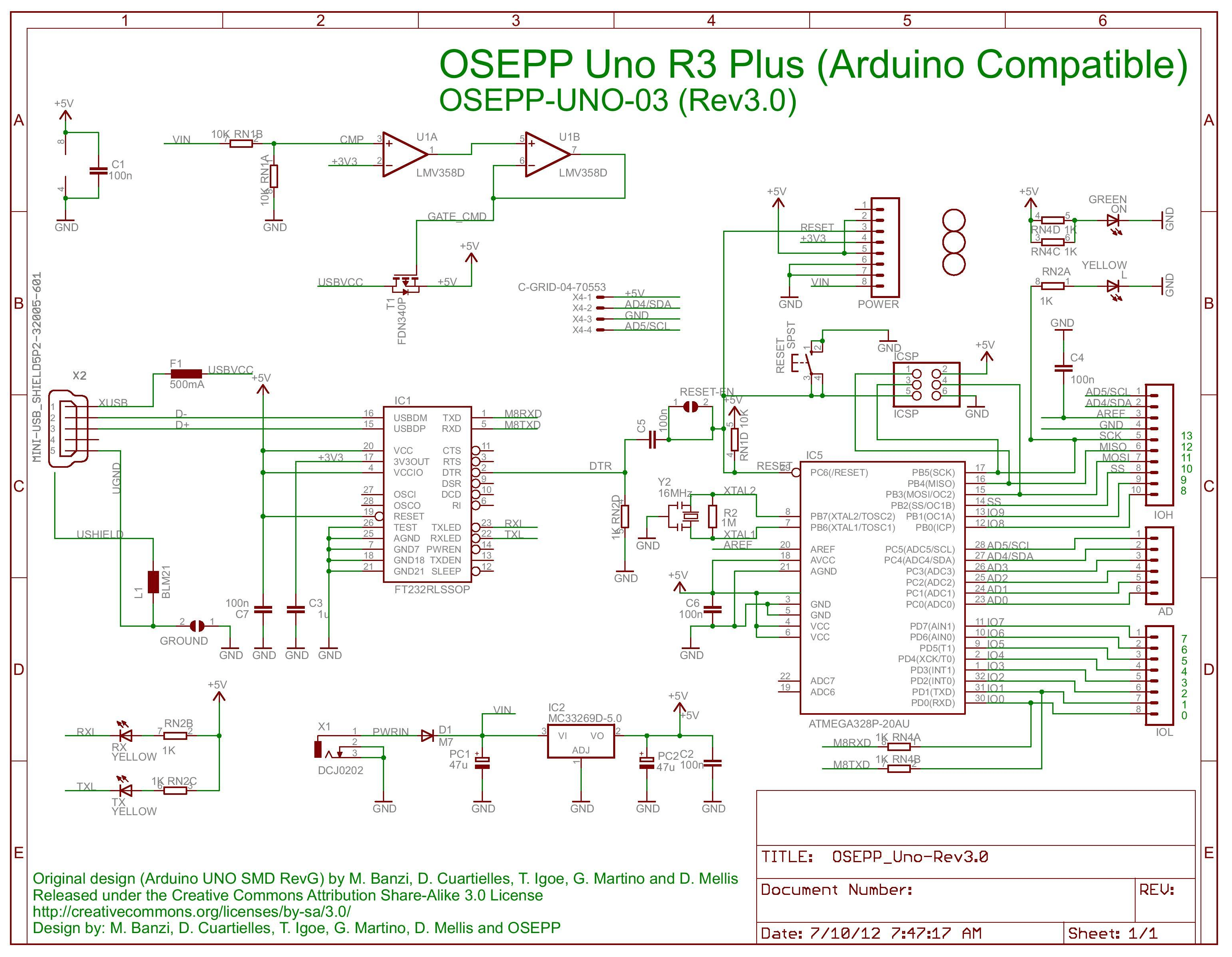 Arduino Uno R3 Circuit Diagram