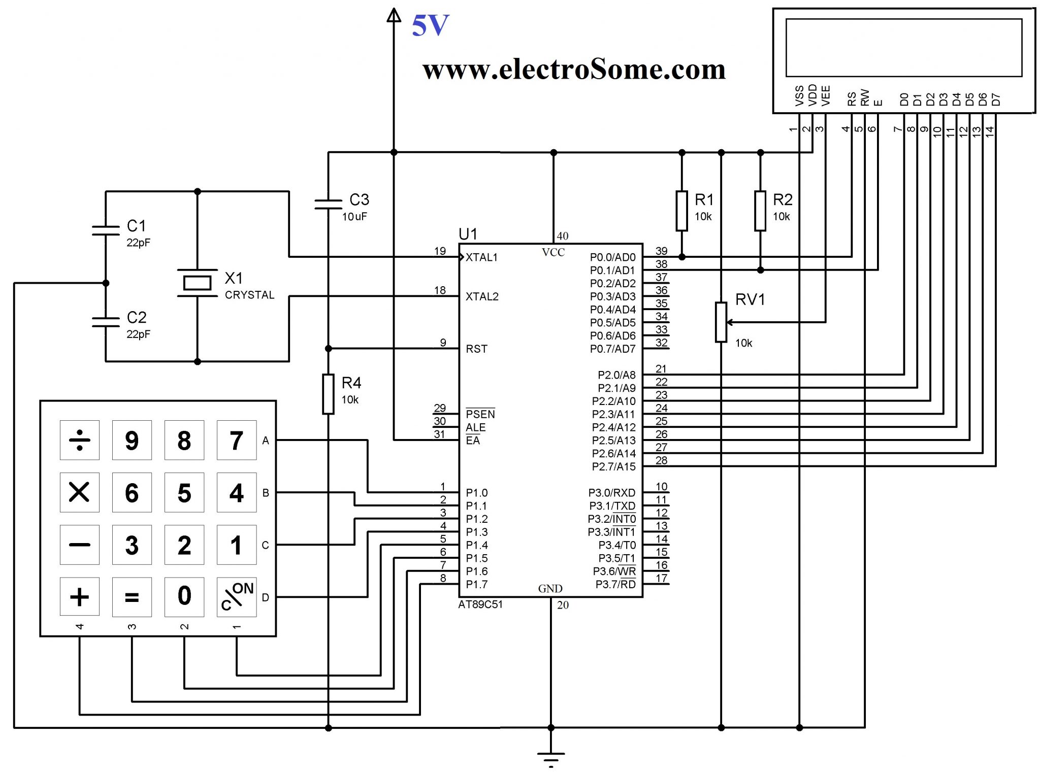 Interfacing 4x4 Keypad With Lcd Using 8051 Microcontroller Nbcafe You can also check.