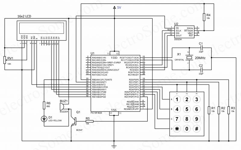 Simple Circuit Diagram Of Digital Clock Using Logic Gates » Circuit Diagram