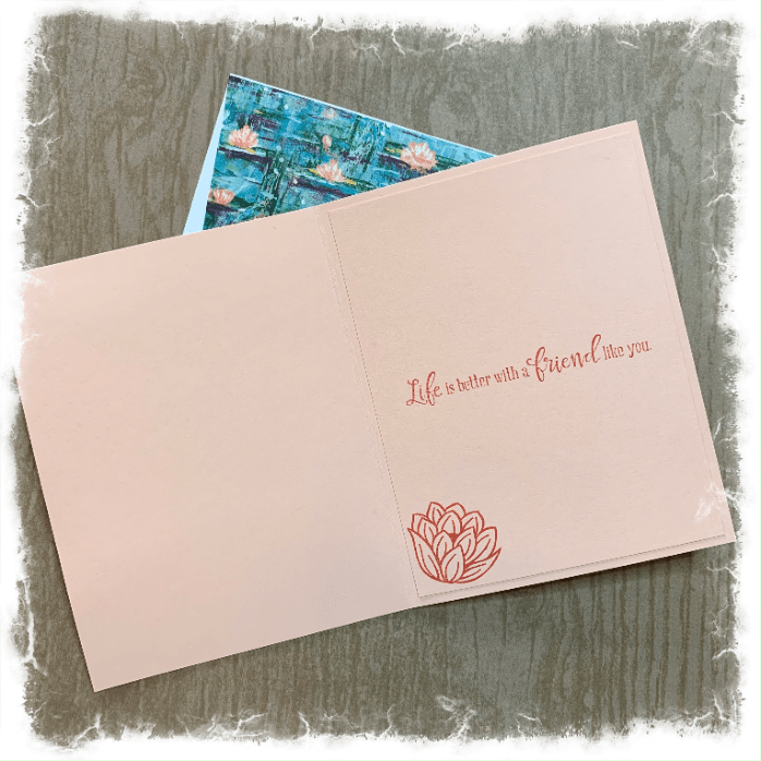 Friendship card and envelope featuring Stampin Up products