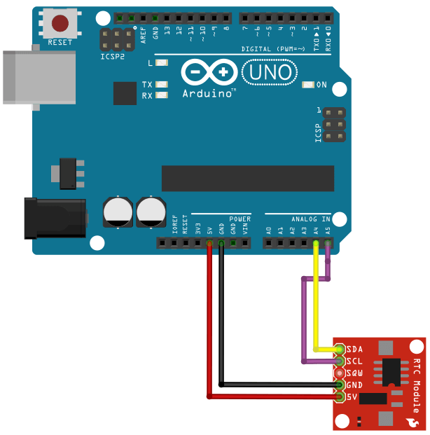Arduino ds1307 rtc module interfacing with arduino uno arduino