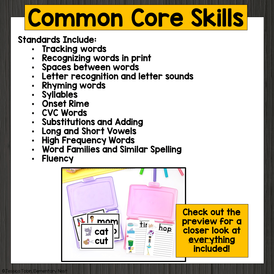 Kindergarten reading foundational skills bundle