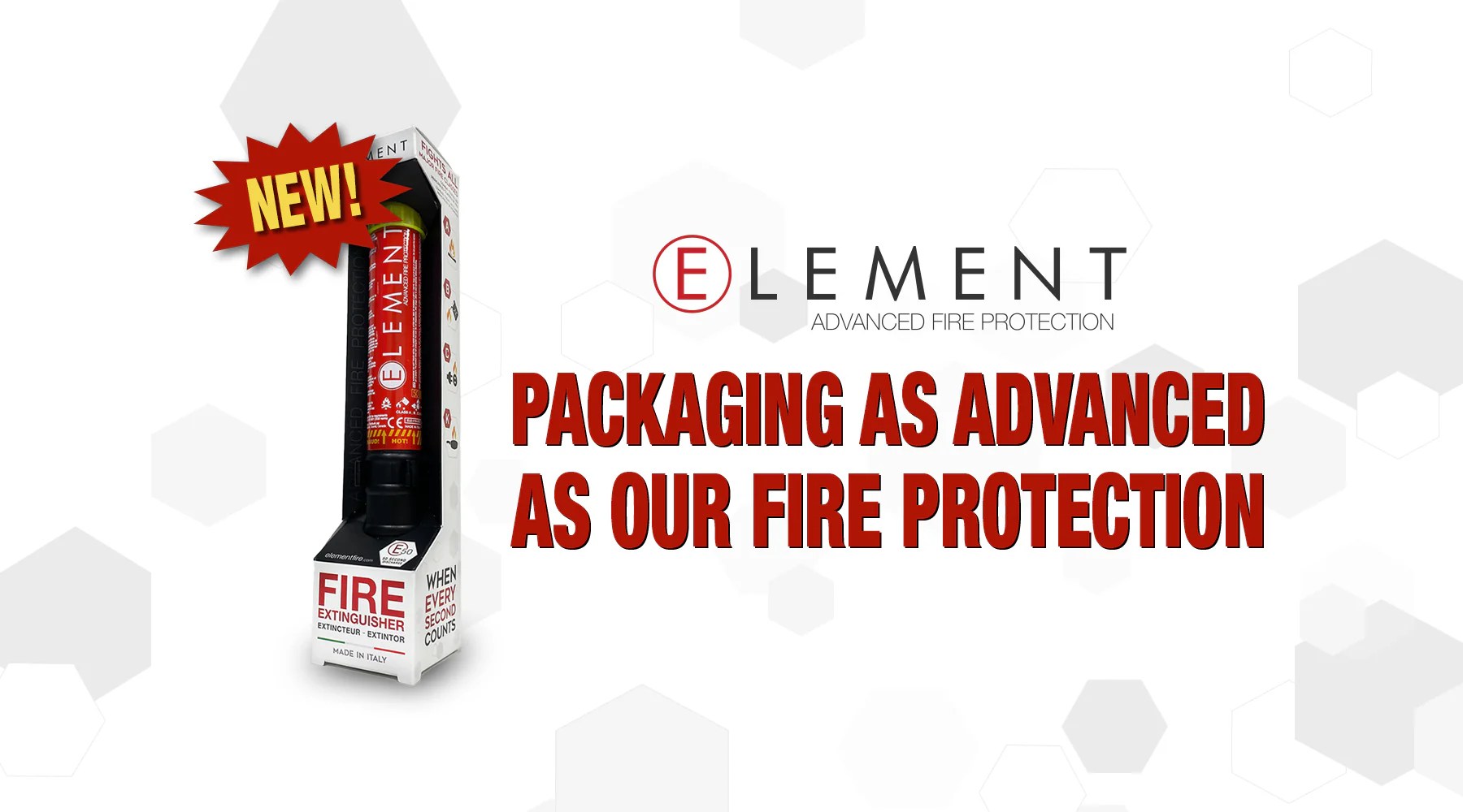 Element Fire Protection New Packaging Element Fire Extinguishers