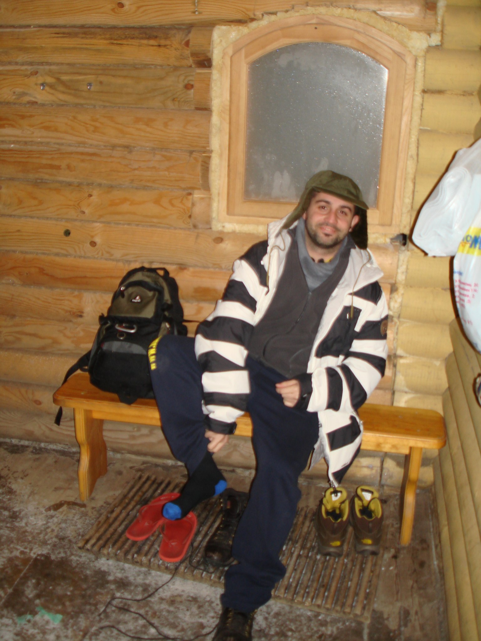 Quitándome las zapatillas