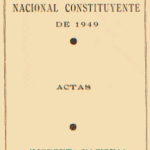 Portada original de la publicación de 1951con las Actas de la Asamblea Nacional Constituyente