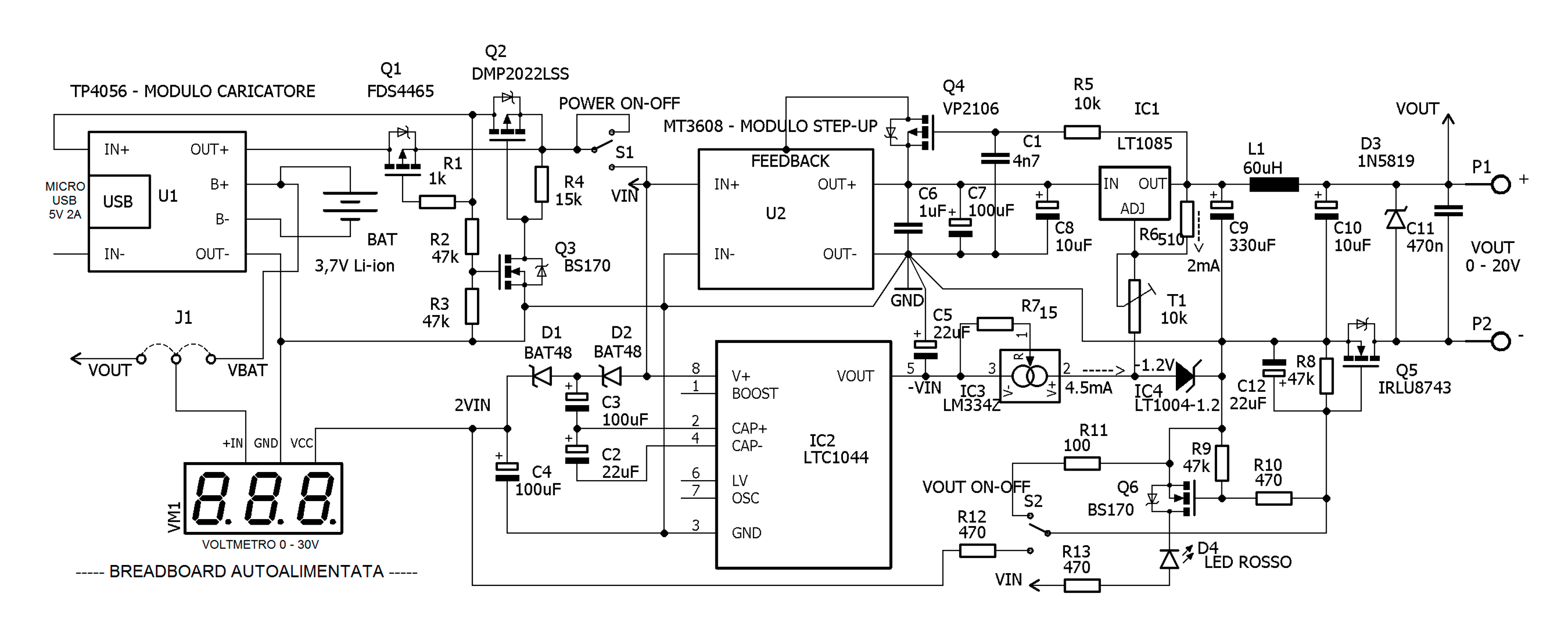 Breadboard Auto Alimentata Elettronica E Maker