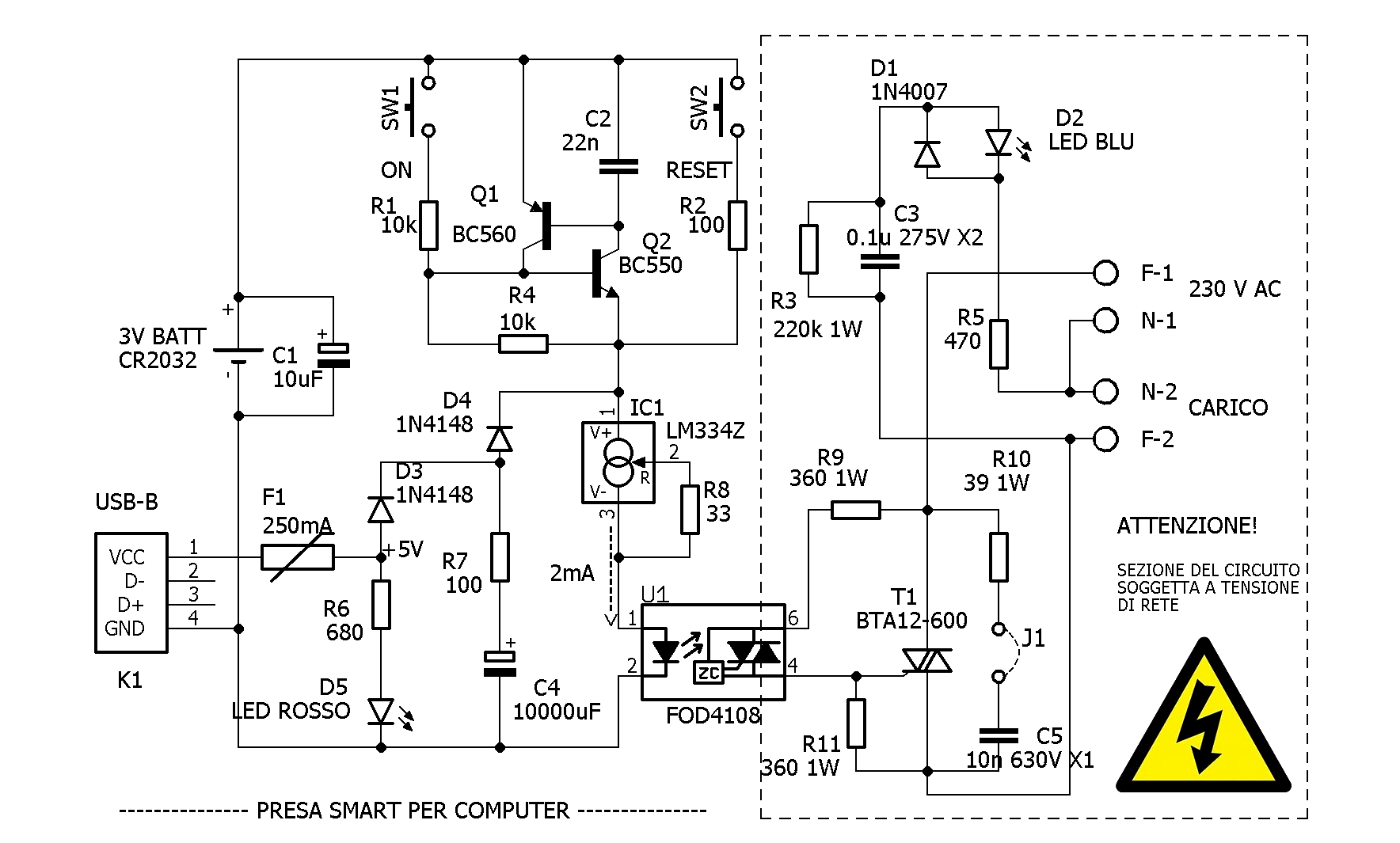 Presa Smart Per Computer Elettronica E Maker
