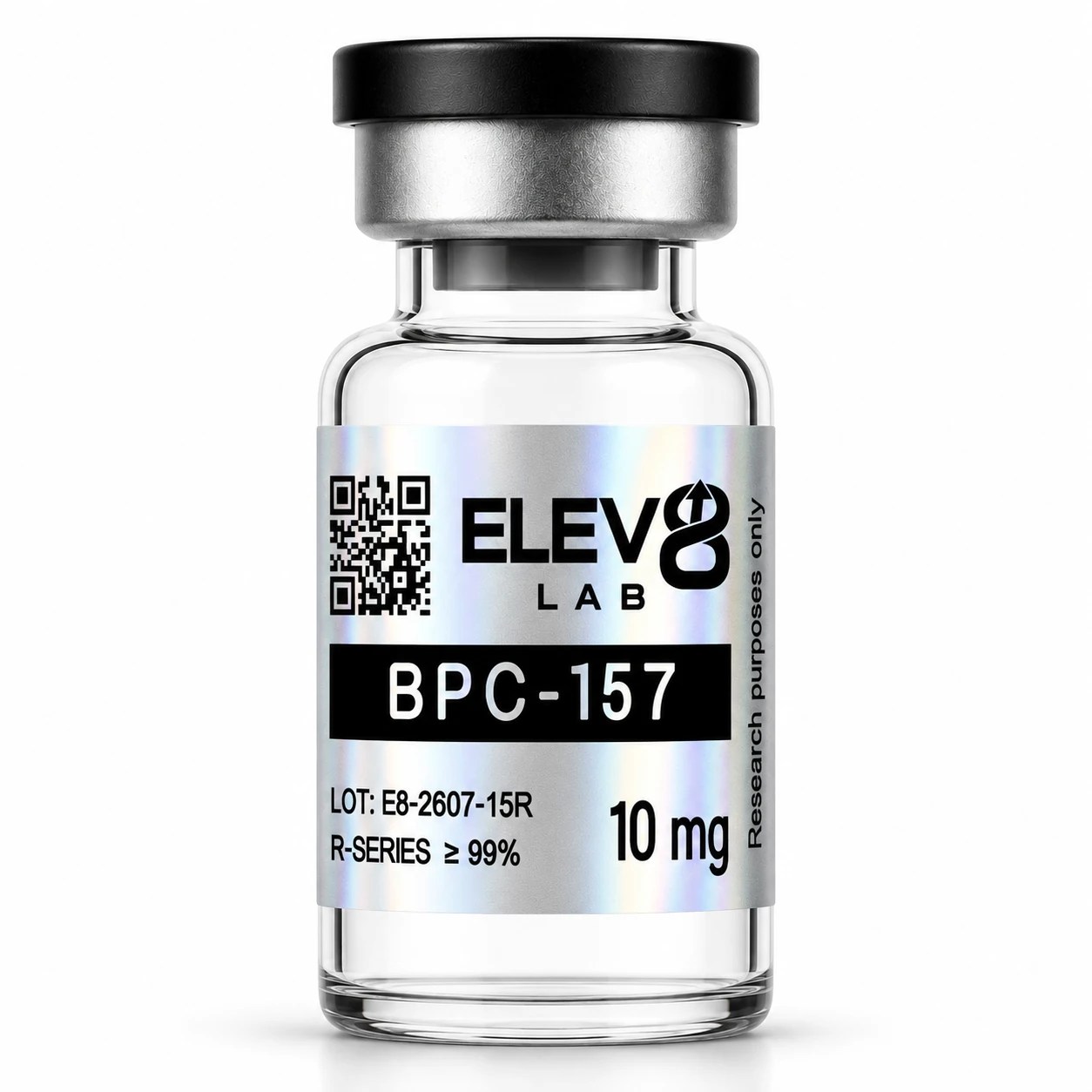 BPC-157 Elev8 Lab vial with laboratory test results