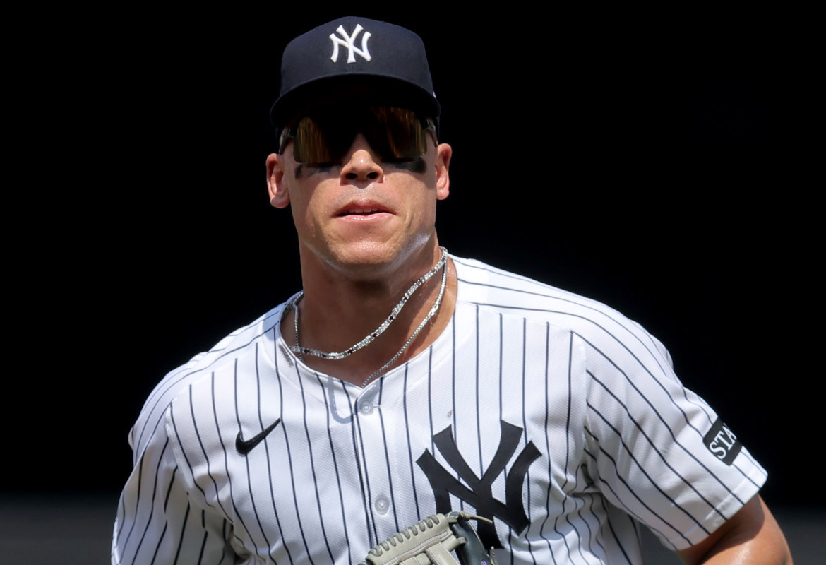 Aaron Judge in Yankees sports attire Aaron Judge Faith Story