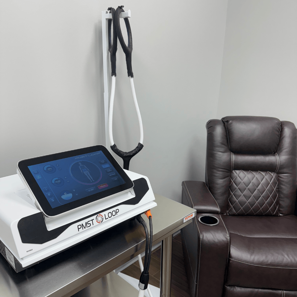 Elevate BioWellness PEMF therapy room, Spring studio