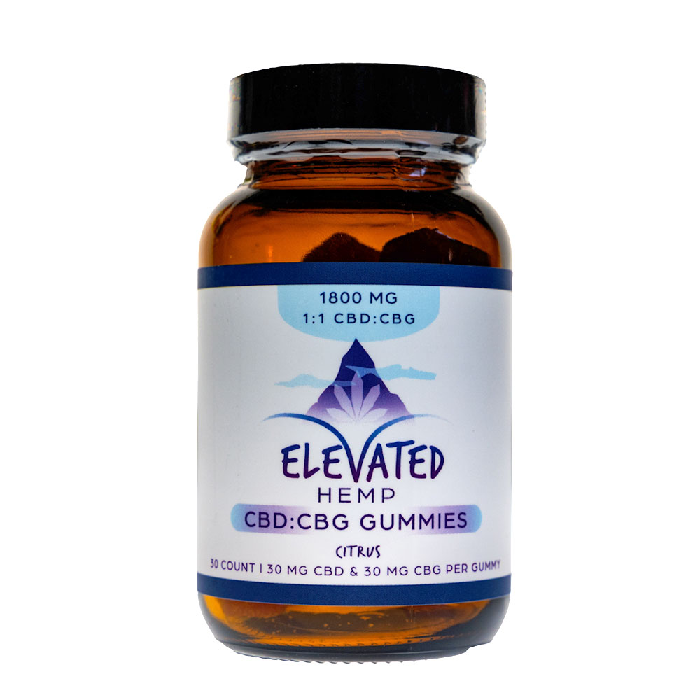 1:1 CBD:CBG 1800mg Citrus Gummies (30 count / CBD 30mg & CBG 30mg
