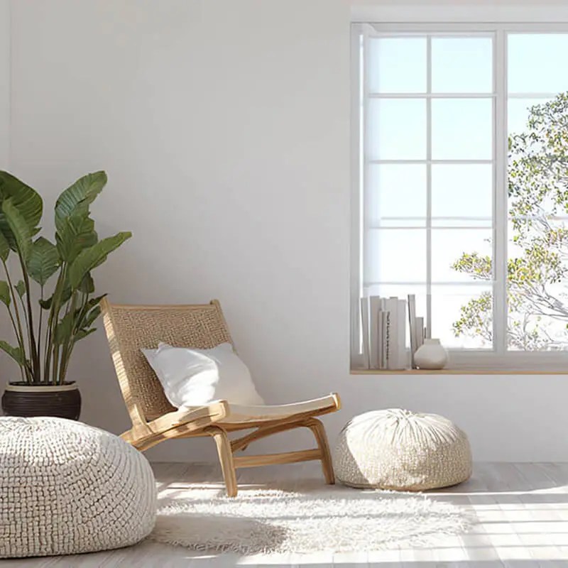 Calm therapy room with chair and natural light representing a supportive environment for beginning therapy