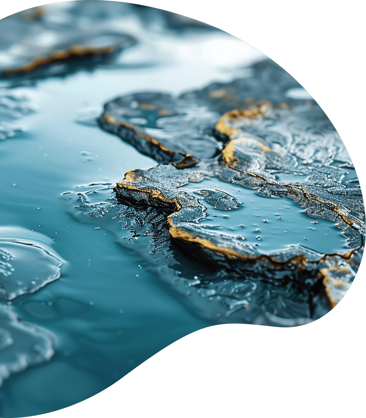 Stormwater runoff collecting on an impervious surface