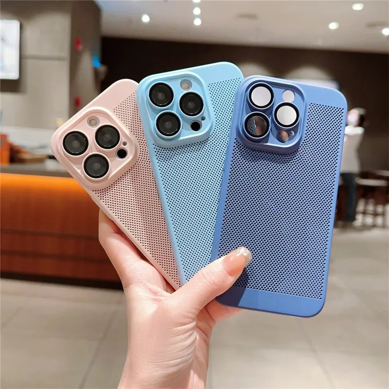 Breathable Mesh Grid Heat Dissipation & Camera Protection Phone Case
