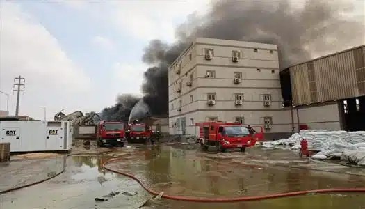 السيطرة على حريق مصنع للبويات بالمنوفية وجارى التبريد