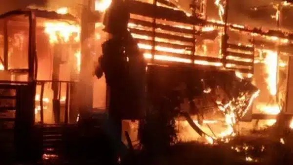 حريق هائل في مصنع نسيج بالمحلة الكبرى