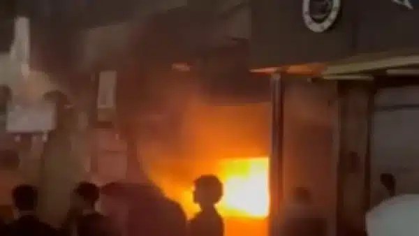 حريق بسبب الأمطار في الإسكندرية