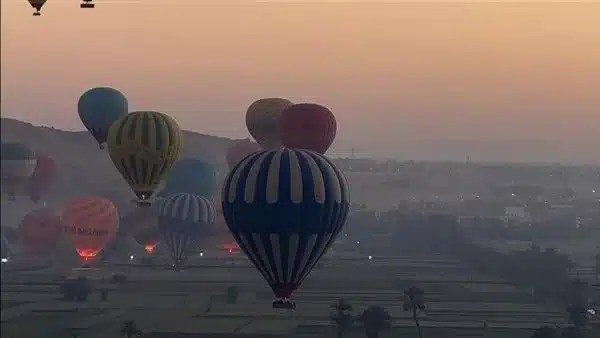 إلغاء رحلات البالون الطائر بالأقصر لليوم الثاني
