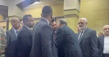 وزير الرياضة يحضر عزاء محمد صبري الراحل