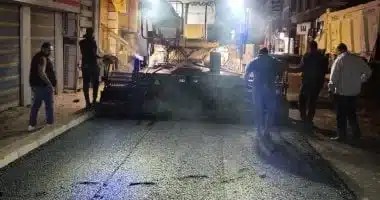 رصف شوارع المحلة الكبرى في محافظة الغربية