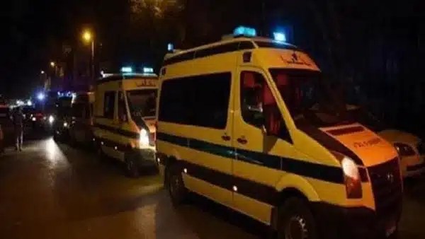 انقلاب جرار صيانة في محطة التوفيقية بالبحيرة