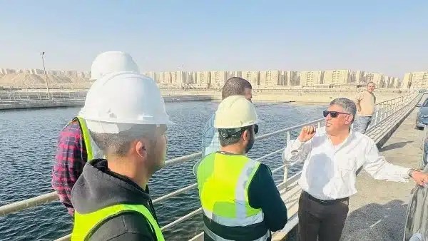 رئيس جهاز حدائق أكتوبر يتفقد محطة المعالجة الجنوبية